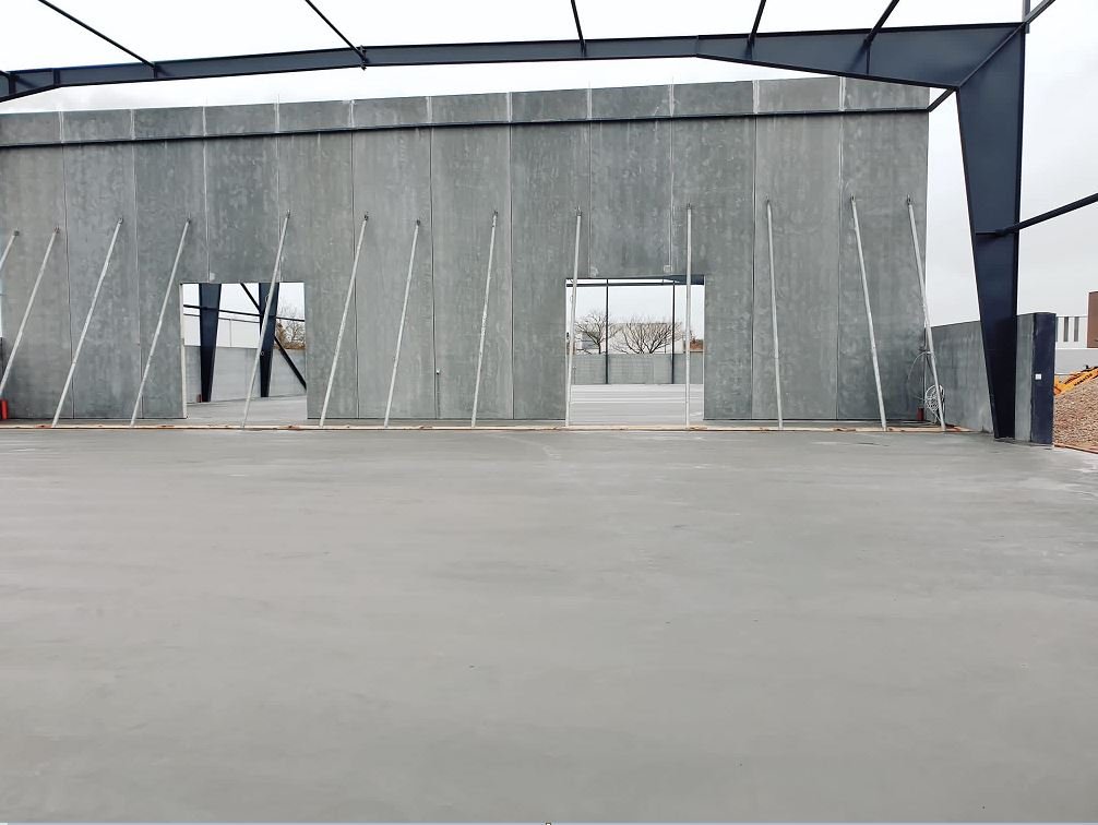    Støbning af industri bygning – færdig resultat