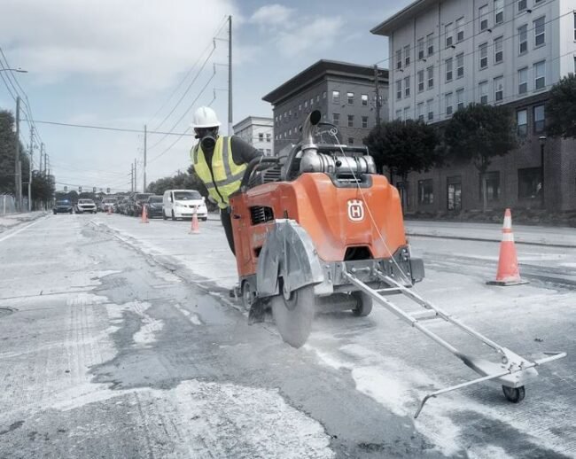 Skæring af Beton gulve